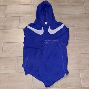 Nike Purple Hoodie and Sweatpants Set with White Accents